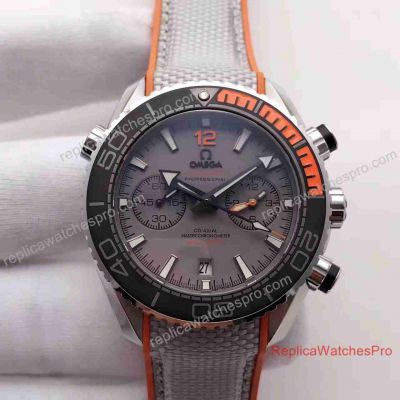 Replica Omega Planet Ocean 600m Omega Master 44mm Chronograph Grey Rubber